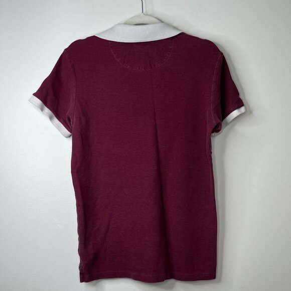 Vintage 70s/80s LL Bean 100% Cotton Polo with Denim/Chambray Collar, Sz Small - Picture 2 of 6